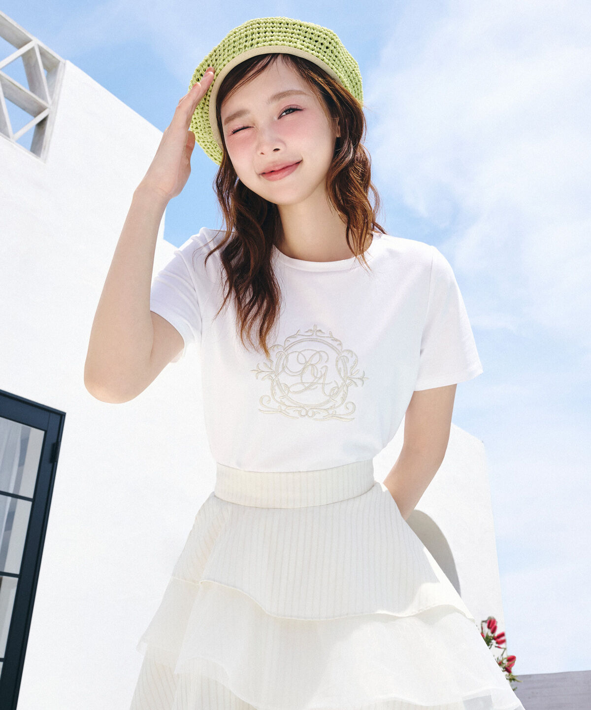 REDYAZEL「ラメエンブレムTシャツ」|Tシャツ・カットソー|オフ