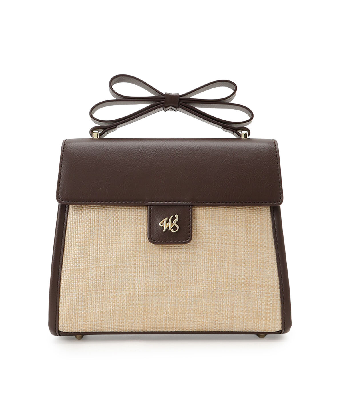 WILLSELECTION「リボンハンドル雑材コンビバッグ」|ショルダー・メッセンジャー|