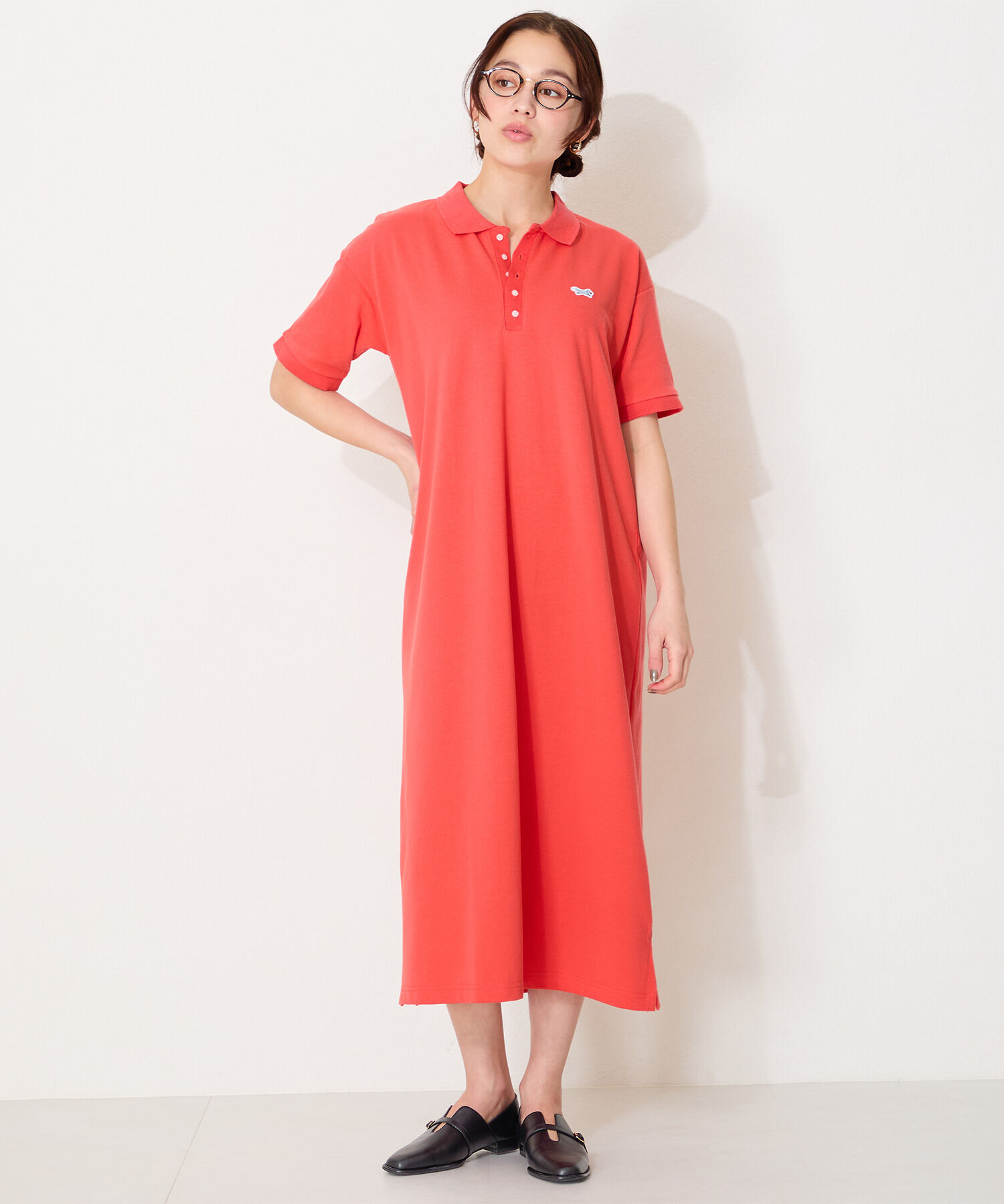 ORiental TRaffic「【WEB限定】ベルトデザインウエーブカットバブーシュ /55104 パンプス フラット 甲深 通勤靴」|パンプス|