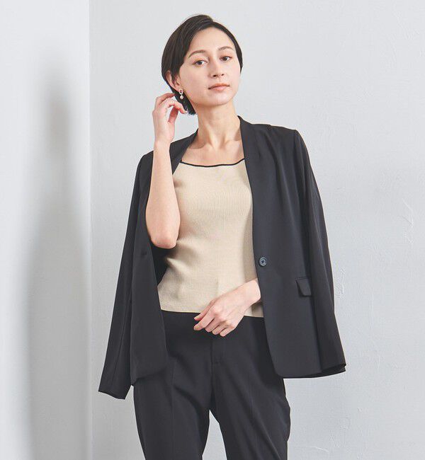 UNITED ARROWS「リブ スクエアネック ニットキャミソール」|ニット・セーター|