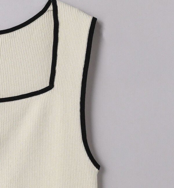 UNITED ARROWS「リブ スクエアネック ニットキャミソール」|ニット・セーター|