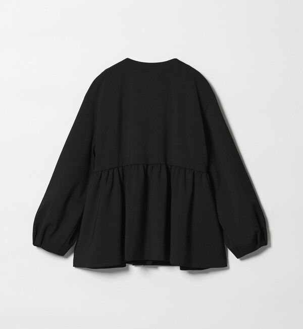 UNITED ARROWS「SPONGY フリル ペプラム ジャケット」|ノーカラージャケット|