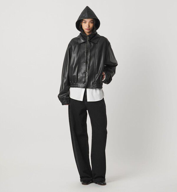 AEWEN MATOPH「＜AEWEN MATOPH＞フードラムレザーブルゾン ‐2WAY‐」|その他|