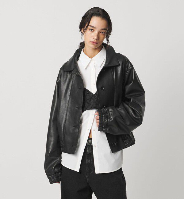 AEWEN MATOPH「＜AEWEN MATOPH＞フードラムレザーブルゾン ‐2WAY‐」|その他|