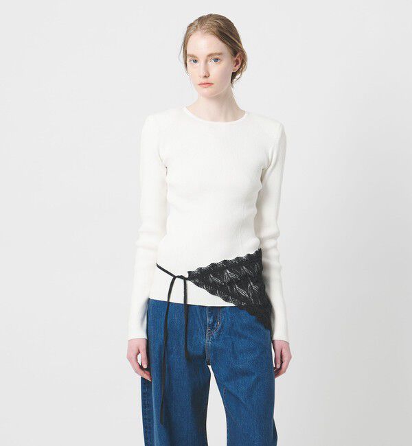 AEWEN MATOPH「＜AEWEN MATOPH＞ニットレーススカーフ」|マフラー|