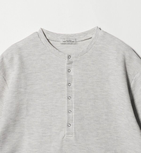 UNITED ARROWS green label relaxing「【WEB限定】＜at ease＞ワッフル ヘンリーネック 5分袖 プルオーバー カットソー」|Tシャツ・カットソー|