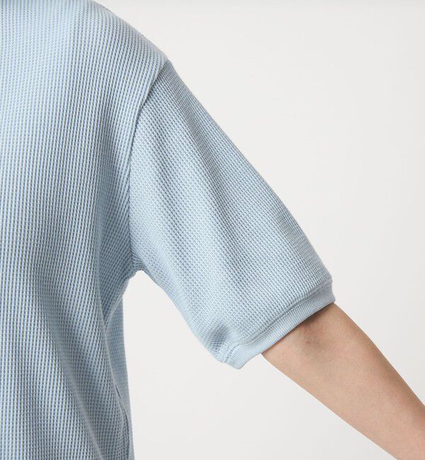 UNITED ARROWS green label relaxing「【WEB限定】＜at ease＞ワッフル ヘンリーネック 5分袖 プルオーバー カットソー」|Tシャツ・カットソー|