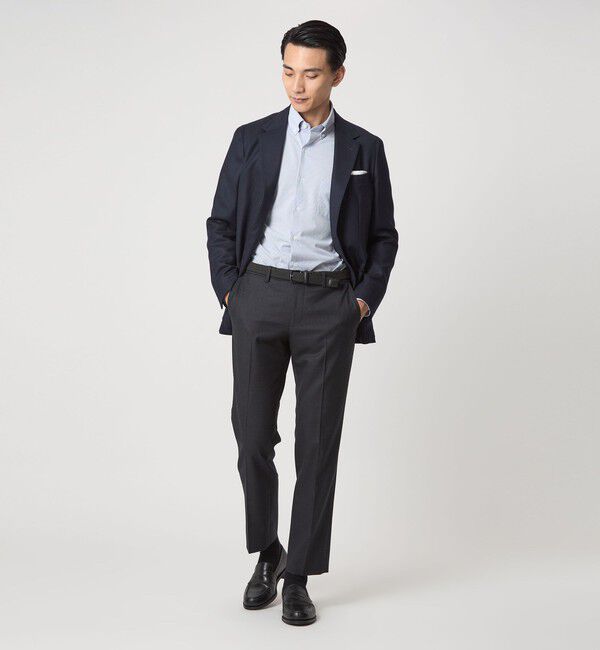 UNITED ARROWS green label relaxing「ドット ジャージー ボタンダウン ドレスシャツ -ストレッチ・イージーアイロン・吸水速乾・抗菌-」|シャツ・ブラウス|