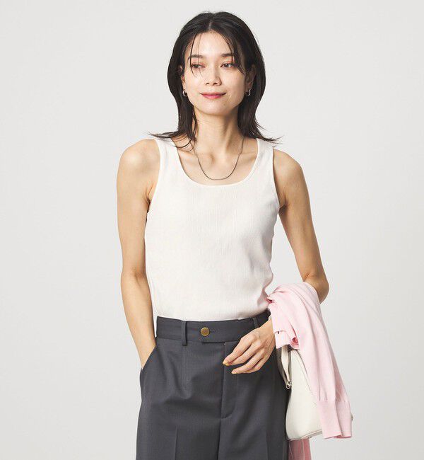 UNITED ARROWS green label relaxing「ブライトリブ タンクトップ」|タンクトップ|OFF WHITE