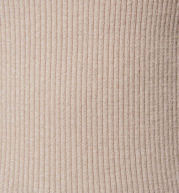 UNITED ARROWS green label relaxing「ラメ リブ ボトルネック ニット プルオーバー 2  ウォッシャブル」|ニット・セーター|