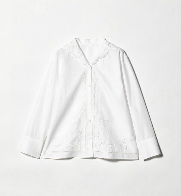 BEAUTY&YOUTH UNITED ARROWS「エンブロイダリーカラー シャツ」|シャツ・ブラウス|WHITE