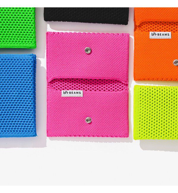 BEAMS「bPr BEAMS / ニット カードケース」|ステーショナリー|PINK