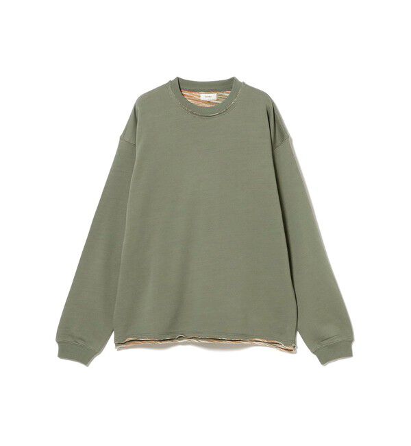 BEAMS「バック カスリ クルーネック スウェット」|スウェット・ジャージ|OLIVE
