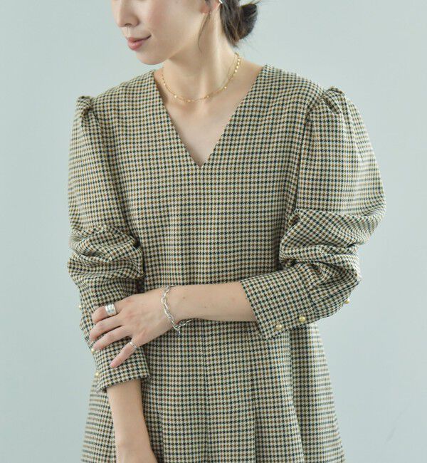 quaranciel「quaranciel:〈洗濯機可能〉チェック タック サロペット パンツ」|オールインワン|