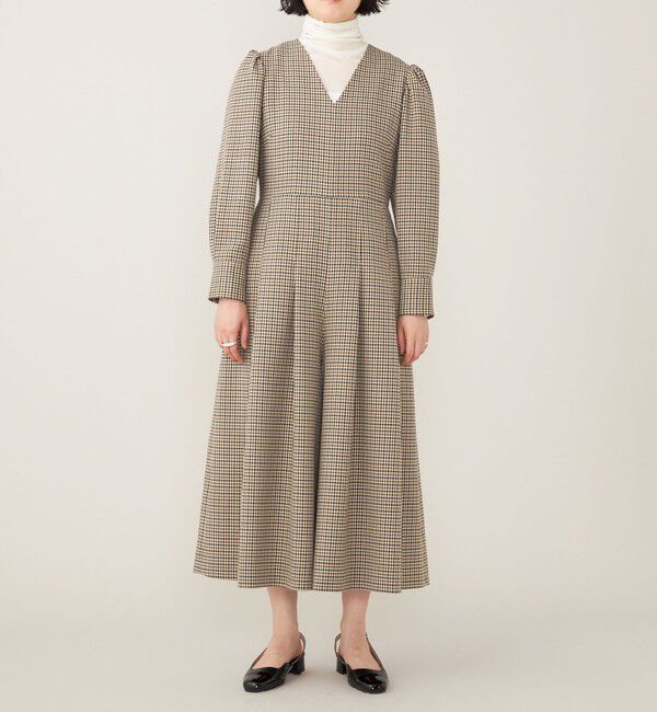 quaranciel「quaranciel:〈洗濯機可能〉チェック タック サロペット パンツ」|オールインワン|