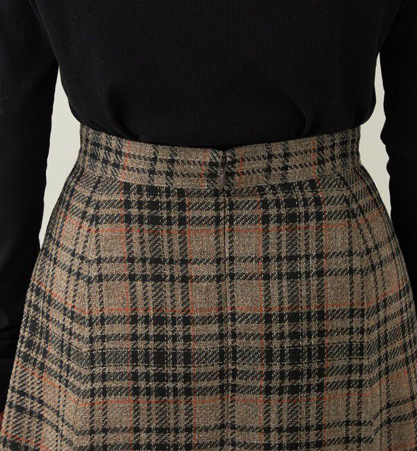 quaranciel「quaranciel:〈手洗い可能〉チェック ソリッド ボタン スカート」|スカート|