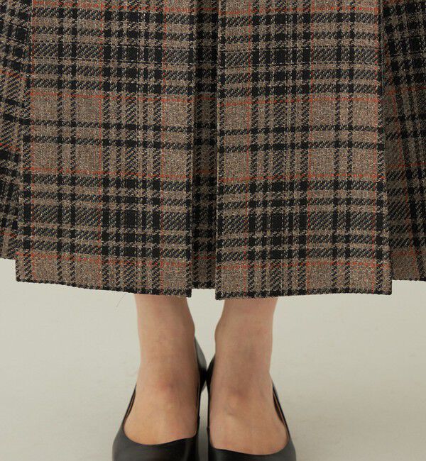 quaranciel「quaranciel:〈手洗い可能〉チェック ソリッド ボタン スカート」|スカート|