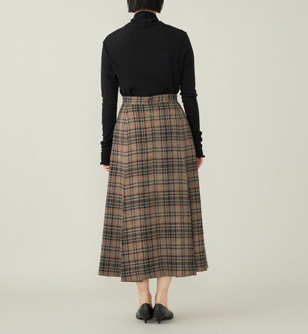 quaranciel「quaranciel:〈手洗い可能〉チェック ソリッド ボタン スカート」|スカート|