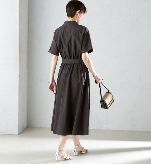 SHIPS for women「〈UVカット / 撥水加工 / 手洗い可能〉カシュクール デザイン シャツ ワンピース」|ワンピース|