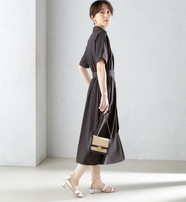 SHIPS for women「〈UVカット / 撥水加工 / 手洗い可能〉カシュクール デザイン シャツ ワンピース」|ワンピース|