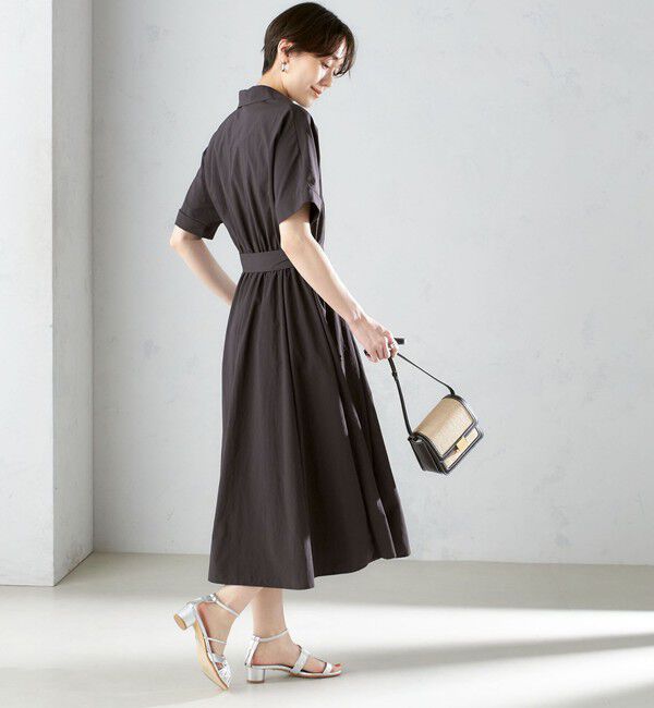 SHIPS for women「〈UVカット / 撥水加工 / 手洗い可能〉カシュクール デザイン シャツ ワンピース」|ワンピース|