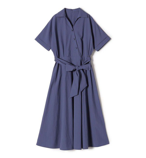 SHIPS for women「〈UVカット / 撥水加工 / 手洗い可能〉カシュクール デザイン シャツ ワンピース」|ワンピース|