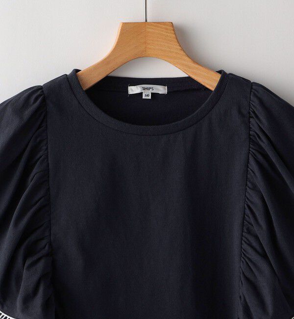SHIPS KIDS「SHIPS KIDS:140～150cm / はしご レース 半袖 TEE」|Tシャツ・カットソー|
