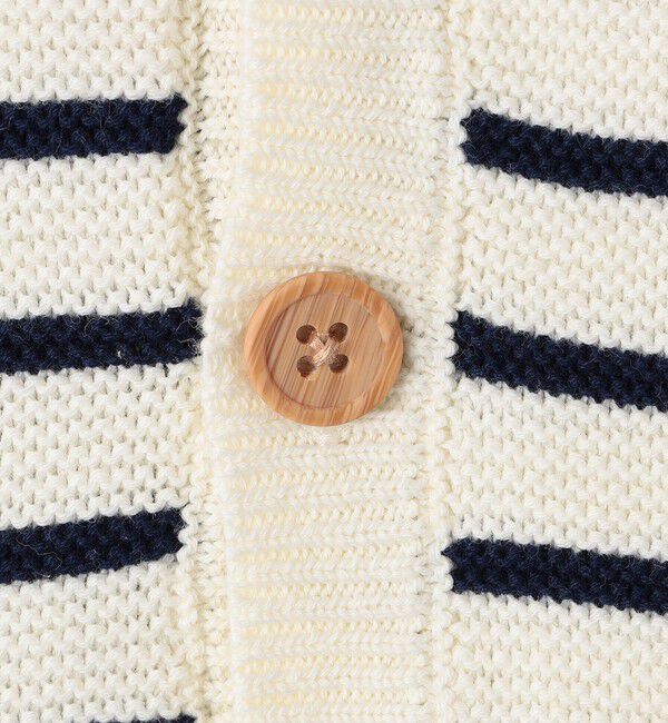 SHIPS KIDS「SHIPS KIDS:100～125cm /〈洗濯機可能〉ボーダー カーディガン」|カーディガン|