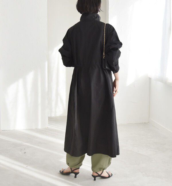 quaranciel「quaranciel:〈洗濯機可能〉ライト スタンドカラー ナイロン ロング コート」|その他|