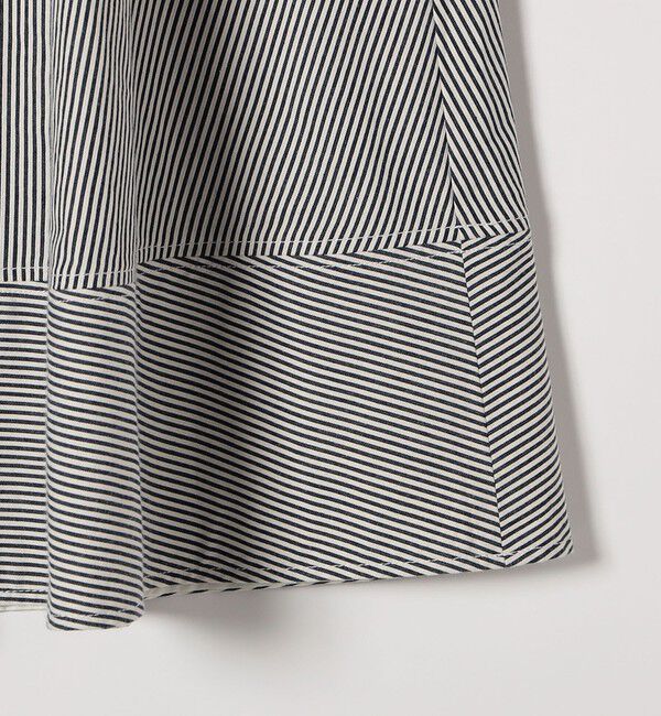 SHIPS any「SHIPS any:〈洗濯機可能〉コードレーン ストライプ クラシカル フレア スカート」|スカート|