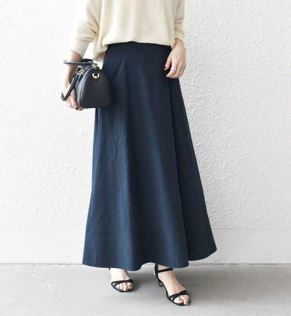 SHIPS any「SHIPS any:〈洗濯機可能〉コードレーン ストライプ クラシカル フレア スカート」|スカート|