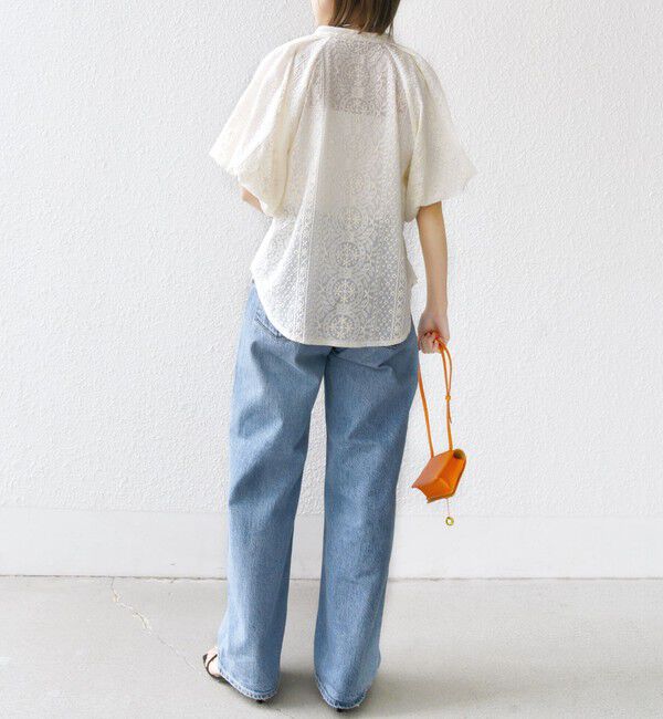 SHIPS for women「〈洗濯機可能〉レース バルーン 袖 ブラウス」|シャツ・ブラウス|