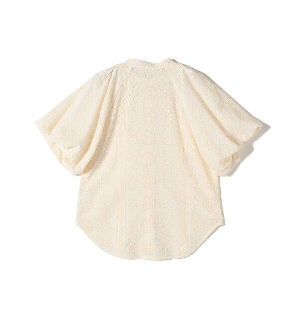 SHIPS for women「〈洗濯機可能〉レース バルーン 袖 ブラウス」|シャツ・ブラウス|