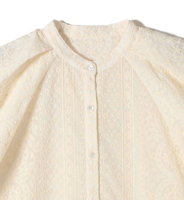 SHIPS for women「〈洗濯機可能〉レース バルーン 袖 ブラウス」|シャツ・ブラウス|