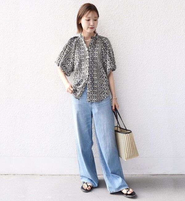 SHIPS for women「〈洗濯機可能〉レース バルーン 袖 ブラウス」|シャツ・ブラウス|