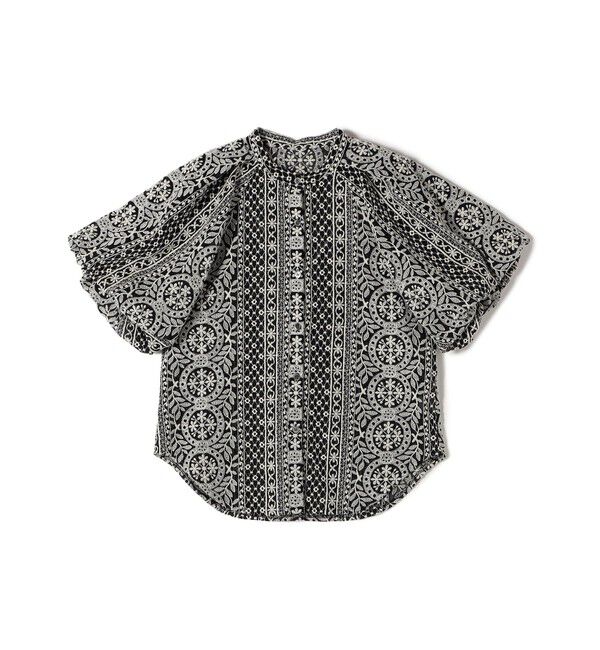 SHIPS for women「〈洗濯機可能〉レース バルーン 袖 ブラウス」|シャツ・ブラウス|