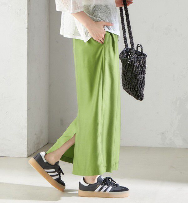 SHIPS for women「〈手洗い可能〉キュプラ混 ツイル ドロスト スカート」|スカート|