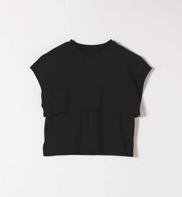 SHIPS any「SHIPS any:〈接触冷感/汗染み防止加工/洗濯機可能〉レイヤード フレンチスリーブ TEE」|Tシャツ・カットソー|