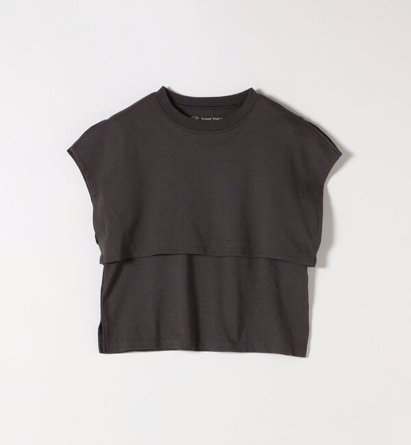 SHIPS any「SHIPS any:〈接触冷感/汗染み防止加工/洗濯機可能〉レイヤード フレンチスリーブ TEE」|Tシャツ・カットソー|