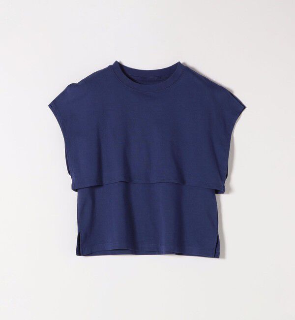 SHIPS any「SHIPS any:〈接触冷感/汗染み防止加工/洗濯機可能〉レイヤード フレンチスリーブ TEE」|Tシャツ・カットソー|