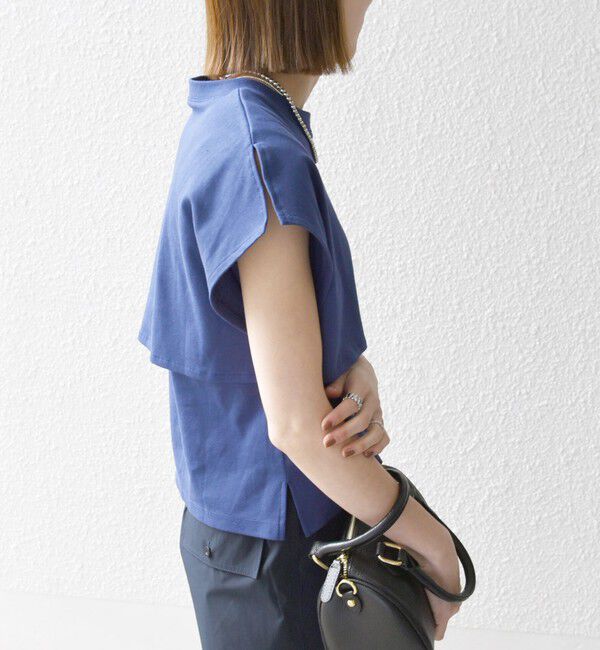 SHIPS any「SHIPS any:〈接触冷感/汗染み防止加工/洗濯機可能〉レイヤード フレンチスリーブ TEE」|Tシャツ・カットソー|