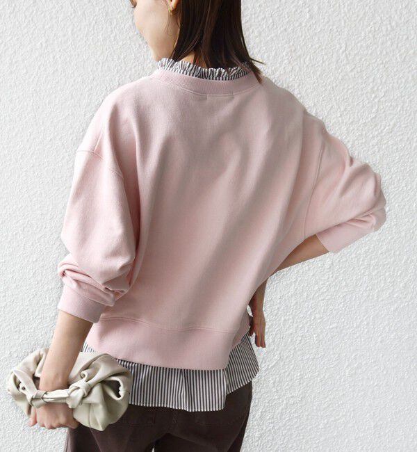 SHIPS for women「《予約》【WEB限定】〈手洗い可能〉ブラウス コンビ スウェット プルオーバー」|スウェット・ジャージ|