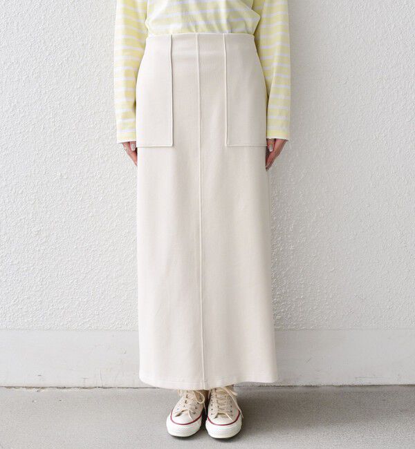 SHIPS Colors 「《予約》SHIPS Colors:〈手洗い可能〉リブ ダンボール タイト スカート◆」|タイト|