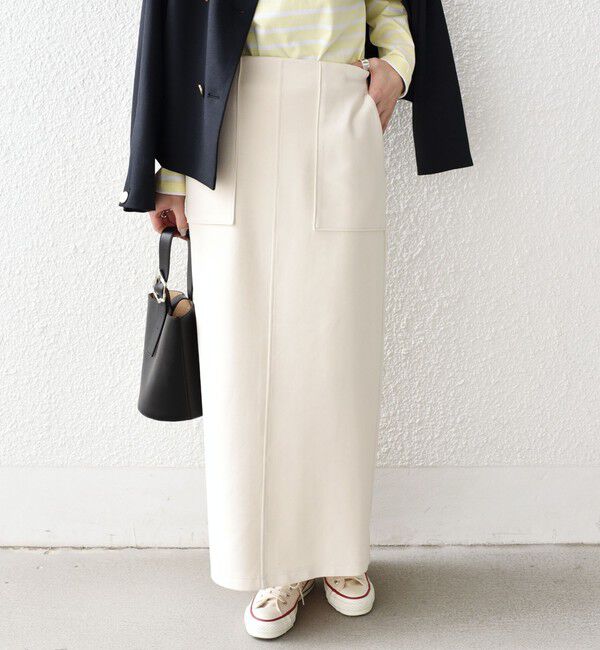 SHIPS Colors 「《予約》SHIPS Colors:〈手洗い可能〉リブ ダンボール タイト スカート◆」|タイト|