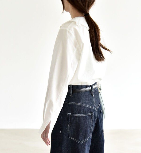 quaranciel「《予約》quaranciel:〈洗濯機可能〉タックカラー 2way キーネック シャツ ブラウス」|シャツ・ブラウス|