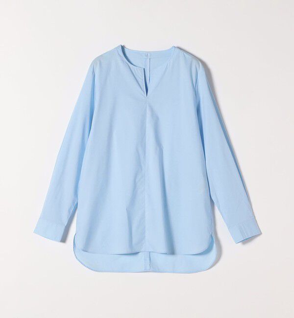 quaranciel「《予約》quaranciel:〈洗濯機可能〉タックカラー 2way キーネック シャツ ブラウス」|シャツ・ブラウス|