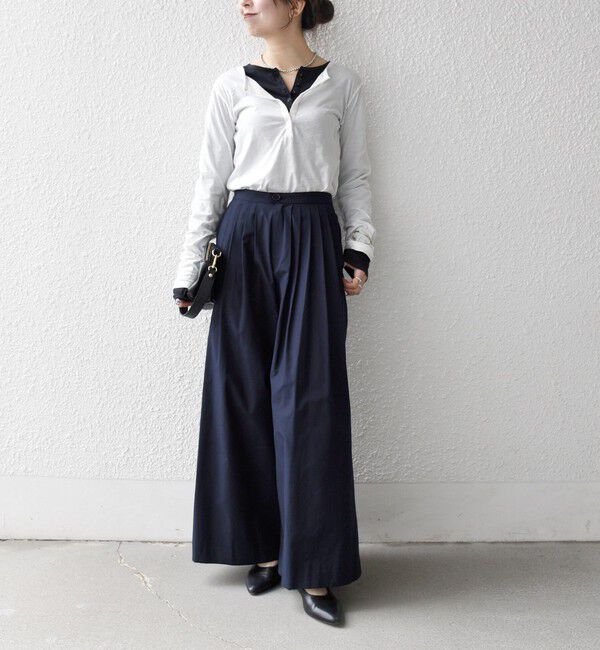 SHIPS any「《予約》SHIPS any:〈洗濯機可能〉タイプライター タック ワイド イージー パンツ」|その他|