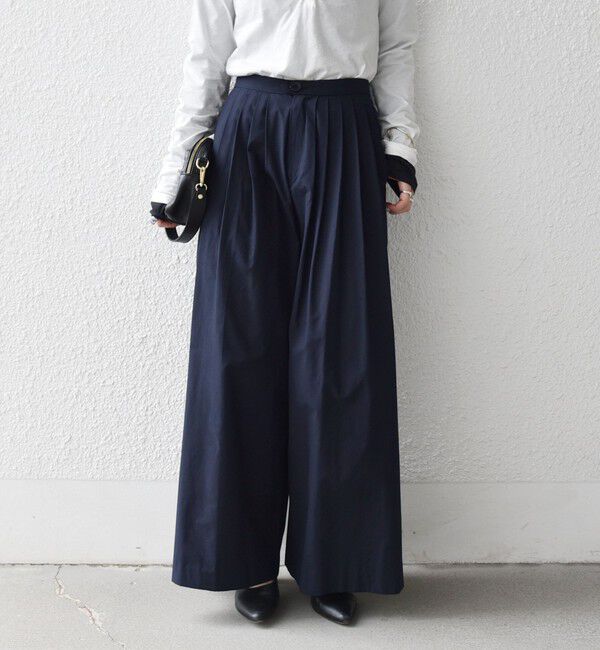 SHIPS any「《予約》SHIPS any:〈洗濯機可能〉タイプライター タック ワイド イージー パンツ」|その他|