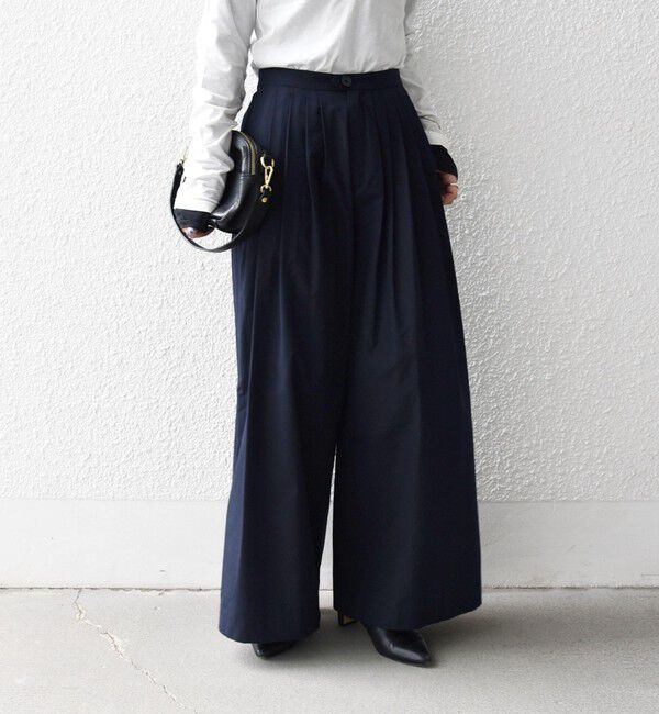 SHIPS any「《予約》SHIPS any:〈洗濯機可能〉タイプライター タック ワイド イージー パンツ」|その他|