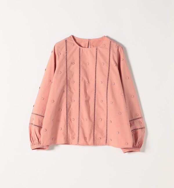 SHIPS any「《予約》【WEB限定】SHIPS any:〈洗濯機可能〉フラワー モチーフ ハシゴレース クルーネック ブラウス」|シャツ・ブラウス|